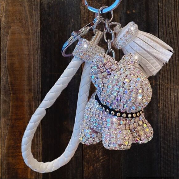 DOG LOVER KEYCHAIN CHARM GLIMMER - Picture 1 of 3